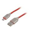 Kabel USB 2.0 USB A vidlice,USB B micro vidlice zlacený 2m