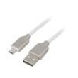 Kabel USB 2.0 USB A vidlice,USB B micro vidlice zlacený 1m