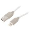 Kabel USB 2.0 vidlice Apple Lightning,USB A vidlice 1m bílá