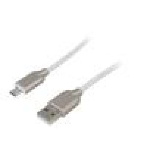 Kabel USB 2.0 USB A vidlice,USB B micro vidlice zlacený 2m