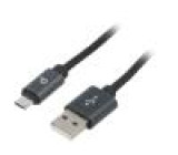 Kabel USB 2.0 USB A vidlice,USB B micro vidlice zlacený 1,8m