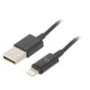 Kabel USB 2.0 vidlice Apple Lightning,USB A vidlice zlacený