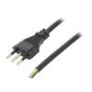 Kabel zástrčka CEI 23-50 (L),vodiče PVC 1,8m černá 3G1mm2