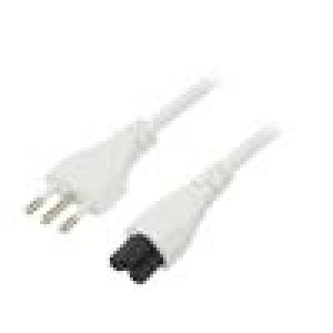 Kabel 3x0,75mm2 zástrčka CEI 23-50 (L),IEC C5 zásuvka PVC 5m
