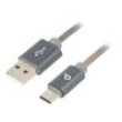 Kabel USB 2.0 USB A vidlice,USB C vidlice 1m šedá 480Mbps