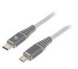 Kabel USB 2.0 USB B micro vidlice,USB C vidlice 1,5m