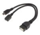 Kabel USB 2.0 0,15m černá PVC Cablexpert