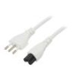 Kabel 3x0,75mm2 zástrčka CEI 23-50 (L),IEC C5 zásuvka PVC 1m