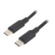 Kabel USB 2.0 USB C vidlice,z obou stran 1,5m černá 480Mbps