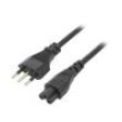 Kabel 3x0,75mm2 zástrčka CEI 23-50 (L),IEC C5 zásuvka PVC