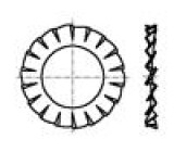 Podložka s vnějším zoubkováním M10 D=18mm h=0,9mm DIN: 6798A