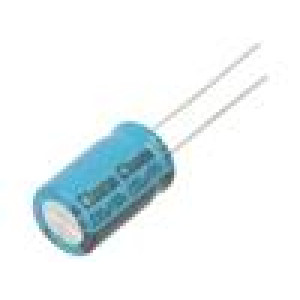 Kondenzátor: elektrolytický THT 220uF 50VDC Ø10x16mm ±20%