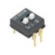 Přepínač: DIP-SWITCH pol: 2 SPST 0,1A/24VDC Podsv: není THT