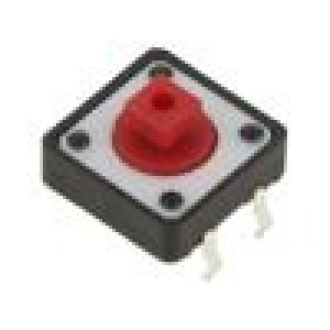 Přepínač: mikrospínač TACT pol: 2 SPST-NO 0,05A/24VDC THT FSM