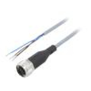 Kabel: pro snímače/automatizaci M12 PIN: 3 přímý 5m zástrčka