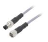 Připojovací kabel M8 PIN: 3 přímý 0,5m zástrčka 60VAC 3A NEBU