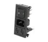 Konektor: napájecí AC zásuvka vidlice 10A 250VAC -40÷70°C