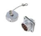 WY20 zásuvka zásuvka PIN: 7 IP67 10A pájení 500V 2mm2 zlacený