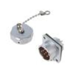 WY20 zásuvka zásuvka PIN: 7 IP67 10A pájení 500V 2mm2 zlacený