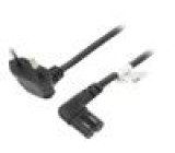 Kabel CEE 7/16 (C) úhlová vidlice,IEC C7 úhlová zásuvka PVC