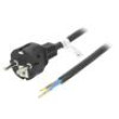 Kabel CEE 7/7 (E/F) vidlice,vodiče PVC 2m černá 16A 250V