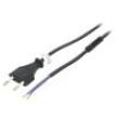 Kabel CEE 7/16 (C) vidlice,vodiče PVC 1,5m černá 2,5A 250V