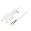 Kabel CEE 7/16 (C) vidlice,vodiče PVC 1,5m bílá 2,5A 250V