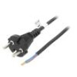 Kabel CEE 7/17 (C) vidlice,vodiče PVC 7,5m černá 16A 250V