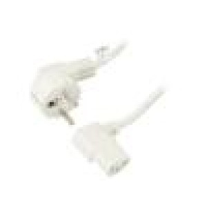 Kabel CEE 7/7 (E/F) úhlová vidlice,IEC C13 zásuvka 90° PVC