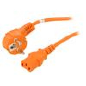 Kabel CEE 7/7 (E/F) úhlová vidlice,IEC C13 zásuvka PVC 2m