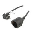 Prodlužovací síťový kabel Zásuvky: 1 PVC černá 3x1,5mm2 5m