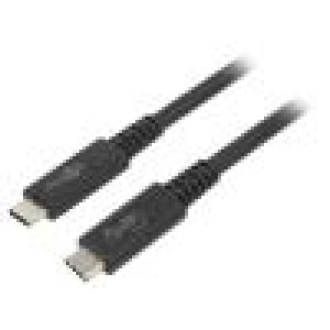 Kabel USB 4.0 USB C vidlice,z obou stran 0,8m černá 40Gbps