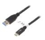 Kabel USB 3.0 USB A vidlice,USB C vidlice 3m černá