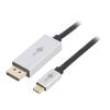 Adaptér DisplayPort 1.4,HDCP 2.2 zlacený 2m černá stříbrná