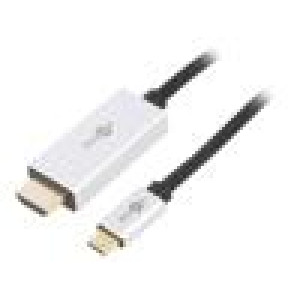 Adaptér HDCP 2.2,HDMI 2.1 HDMI vidlice,USB C vidlice zlacený