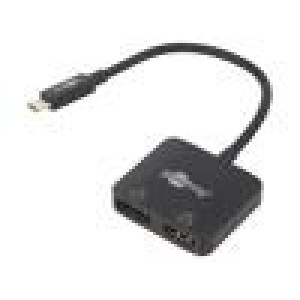 Adaptér DisplayPort 1.4,HDCP 2.2,HDMI 2.1 0,12m černá