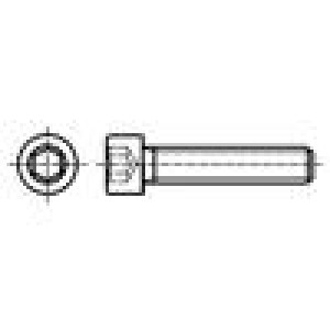 Šroub M5x16 0,8 Hlava: válcová imbus HEX 4mm DIN: 912 ISO: 4762