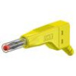 Zástrčka banánek 4mm 32A 30VAC 60VDC žlutá 2,5mm2 na kabel