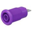 Zásuvka banánek 4mm 24A 1kV Otv: Ø12,2mm fialová niklovaný