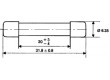 Pojistka tavná zpožděná sklěněná 100mA 250VAC 6,3x32mm mosaz