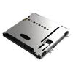 Konektor: pro karty microSD SMT gold flash 1,4mm role