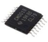 CD4001BPW IC: číslicový NOR Ch: 4 IN: 2 CMOS SMD TSSOP14 3÷18VDC tuba
