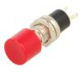 Přepínač: tlačítkový pol: 2 SPST-NO 1,5A/250VAC červená