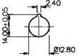 Zásuvka válcové pojistky 5x20mm 250V na panel Otv: Ø12,8mm