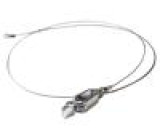 AI-000457 Uzemňovací vodič kabelové oko,krokosvorka Dél: 1m ocel