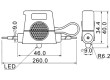 Pouzdro automobilové pojistky 19mm Imax:30A Ujmen:24V 12AWG