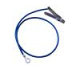 AI-000473 Uzemňovací vodič kabelové oko,krokosvorka Dél: 0,46m modrá