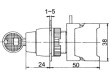 Přepínač: otočný s klíčem 2 polohy NC + NO 3A/230VAC 22mm