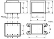 Transformátor: zalévaný 2VA 230VAC 24V 24V 0,04A 0,04A IP00