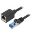 Prodlužka RJ45 S/FTP 6a Cu LSZH černá 10m 26AWG